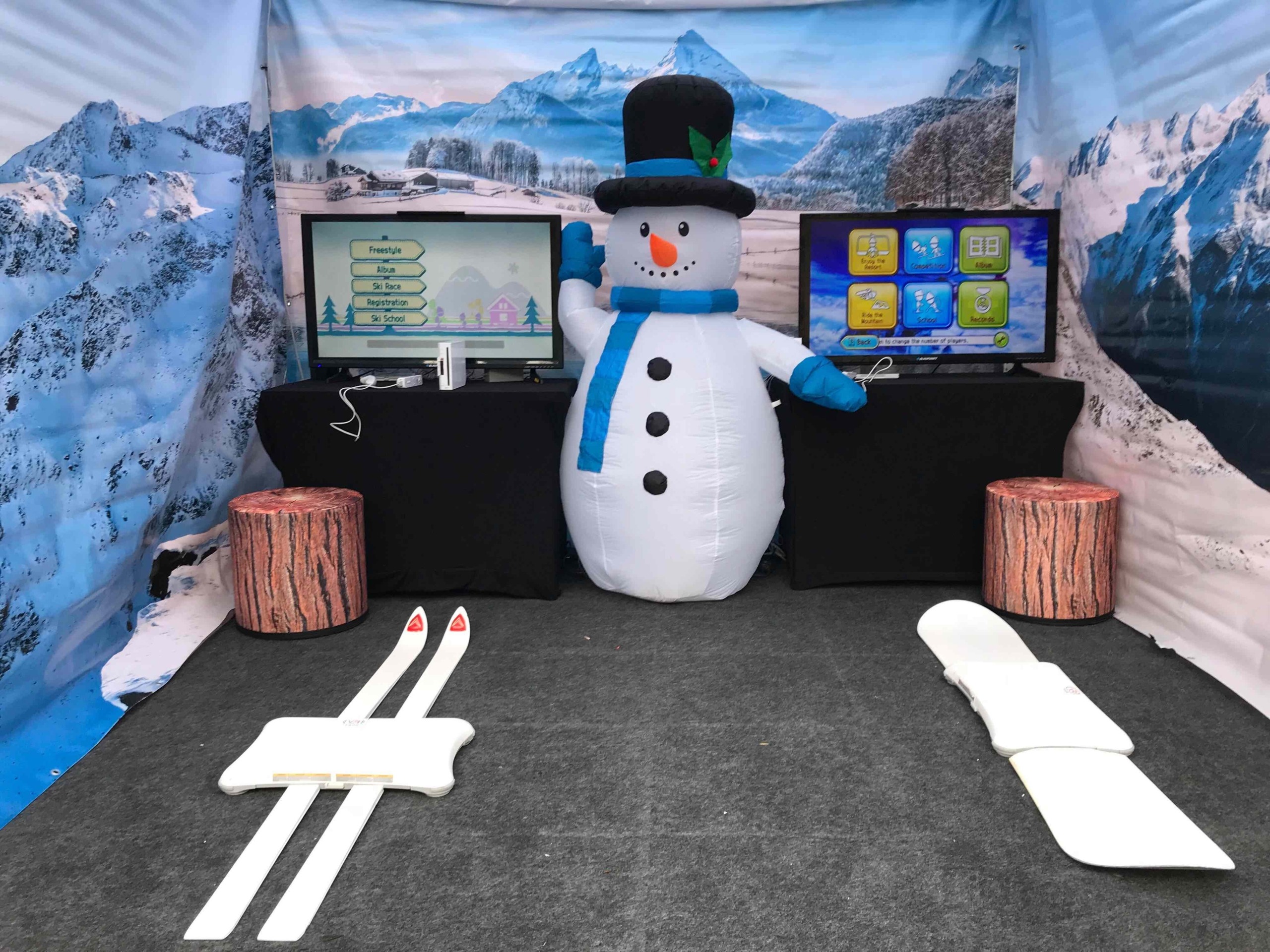 symulator snowboardu na imprezę świąteczną