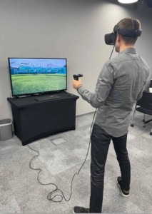 Wirtualny bramkarz gogle VR wynajem