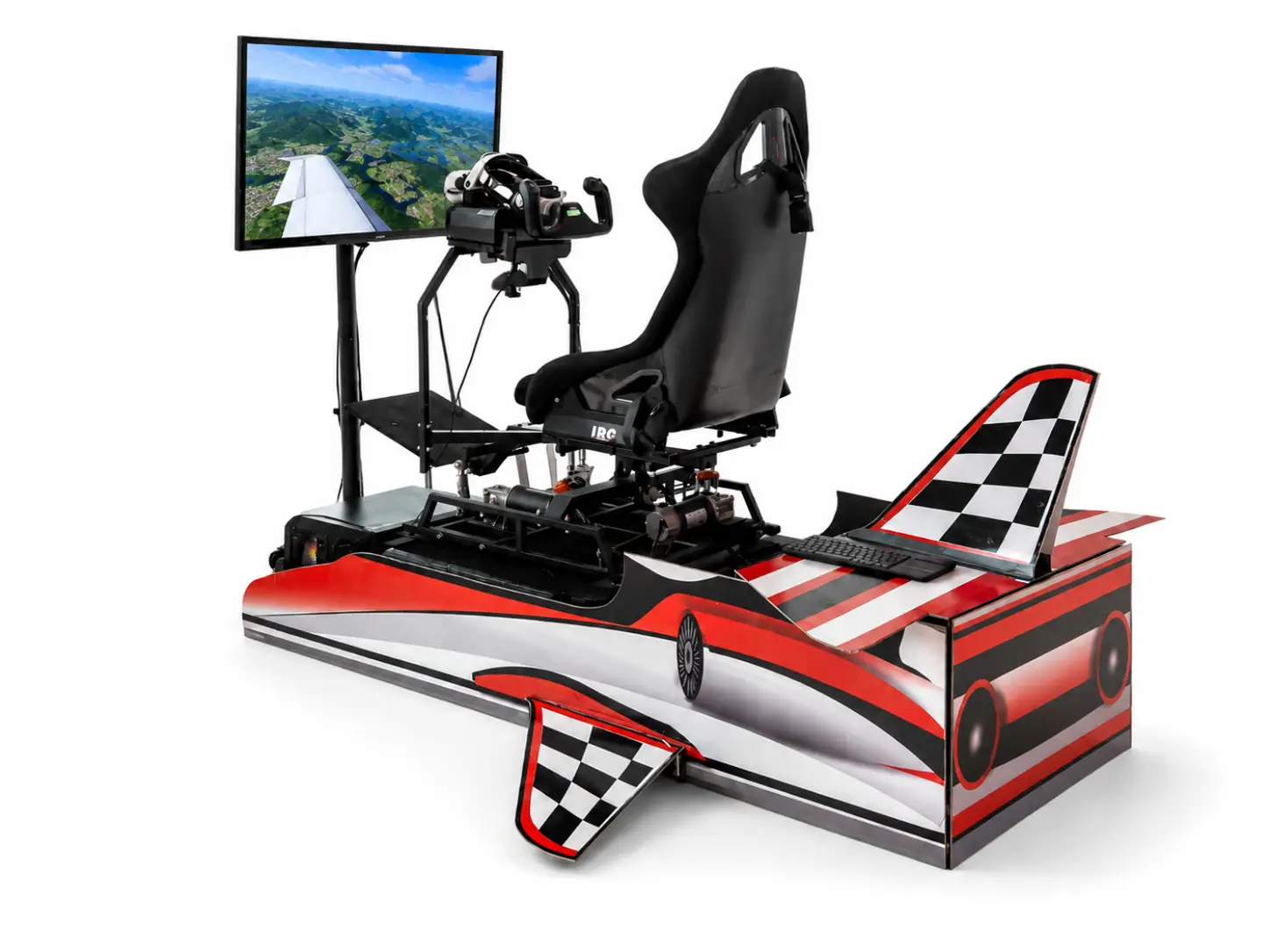 Symulator lotu VR na podnośnikach