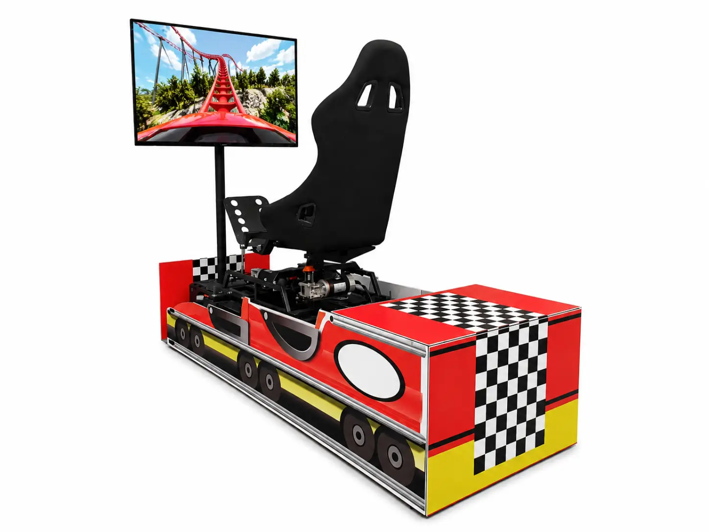 Symulator rollercoaster VR na podnośnikach