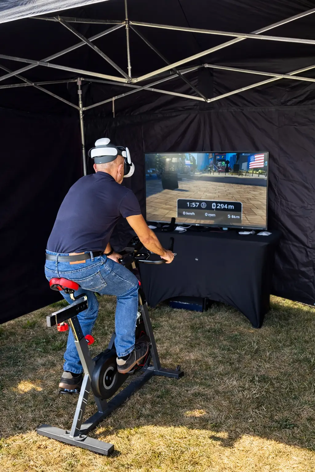 Stanowisko Symulator roweru VR na event